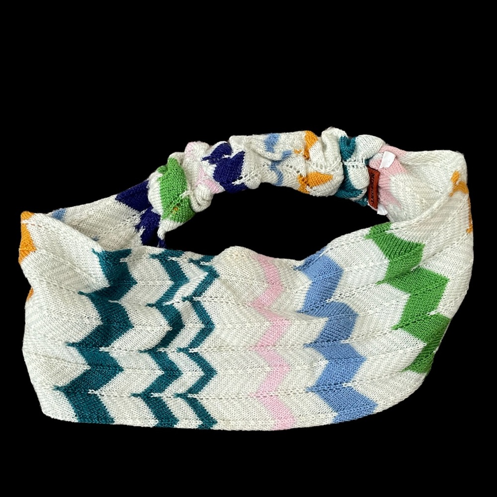 New* Missoni zigzag multicolor knitted headband.